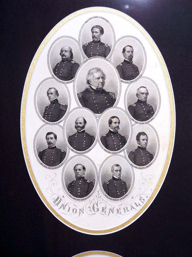 A Framed Grouping of the Leading Military and Civilian Leaders of the Civil War published in 1866 — image 4